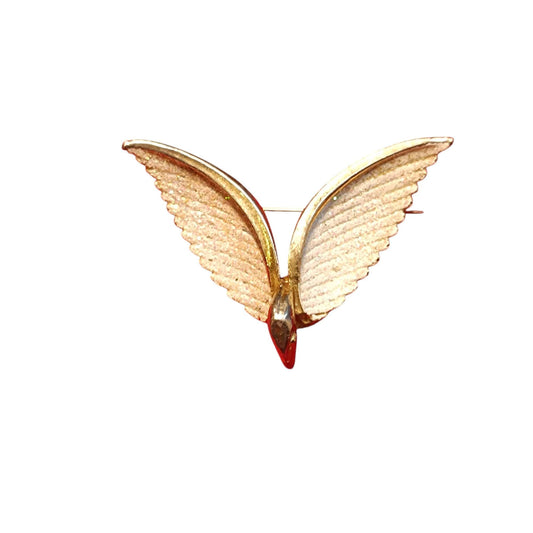 Spilla vintage a forma di uccello stilizzato