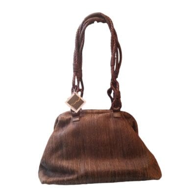 Borsa vintage Desmo in pelle intrecciata