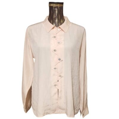 Camicia in seta rosa vintage