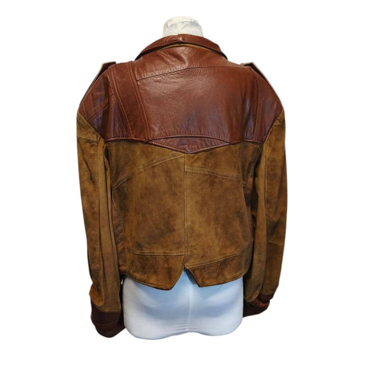 Giacca bolero spagnolo in pelle e suede vintage - immagine 2