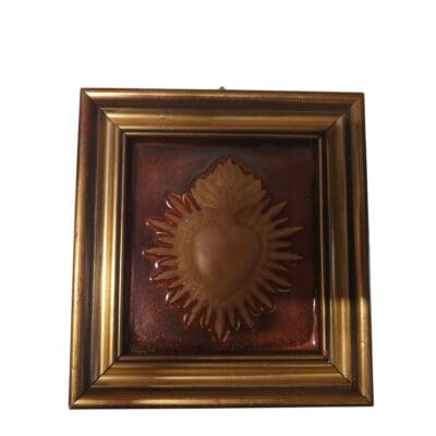Quadro in resina con cuore sacro