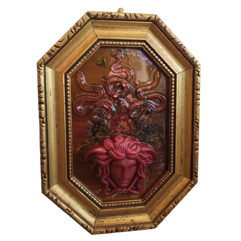 Quadro in resina con medusa