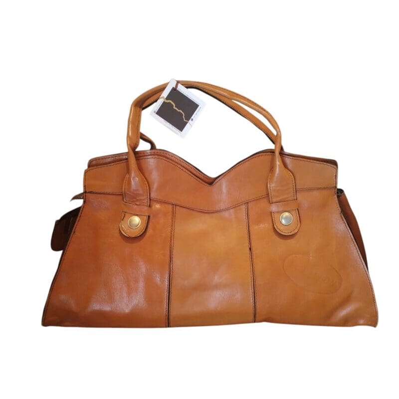 Borsa vintage in pelle marrone chiaro