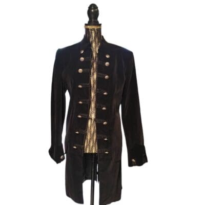 Giacca vintage in velluto nero gotica