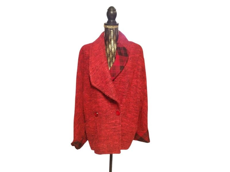 Giacca vintage in lana Regina Schrecker rossa