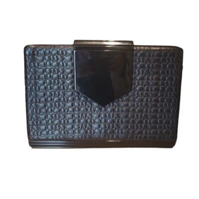 Pochette vintage Madras in pelle e bachelite