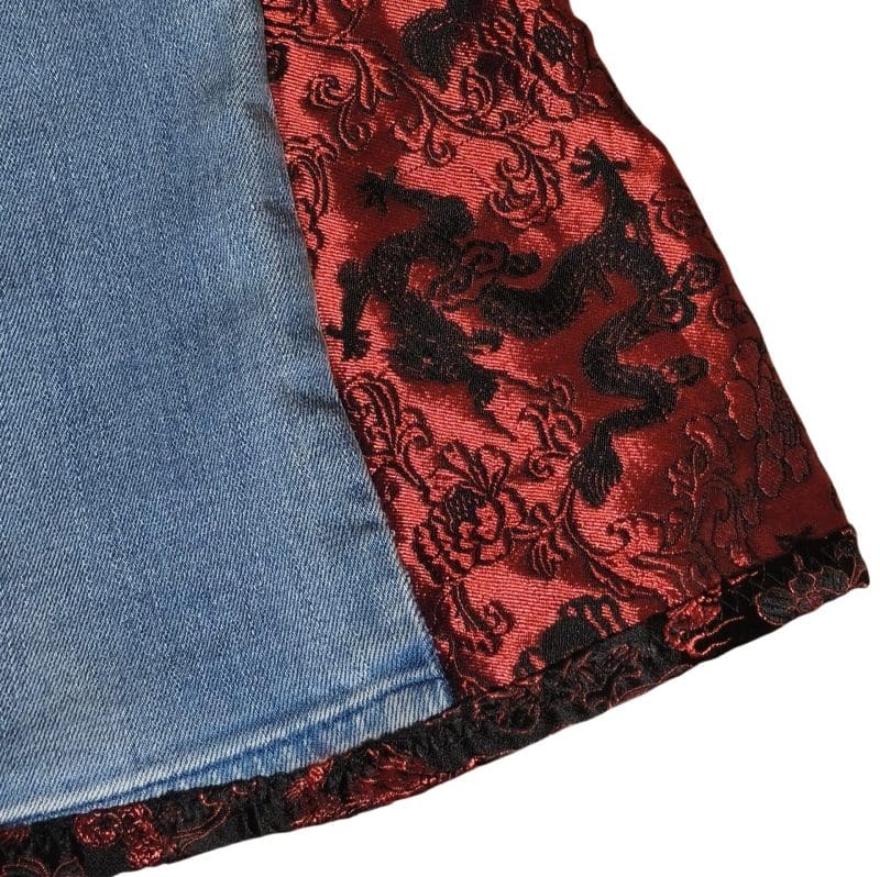 Jeans vintage meltin pot custom stoffa giapponese - immagine 2